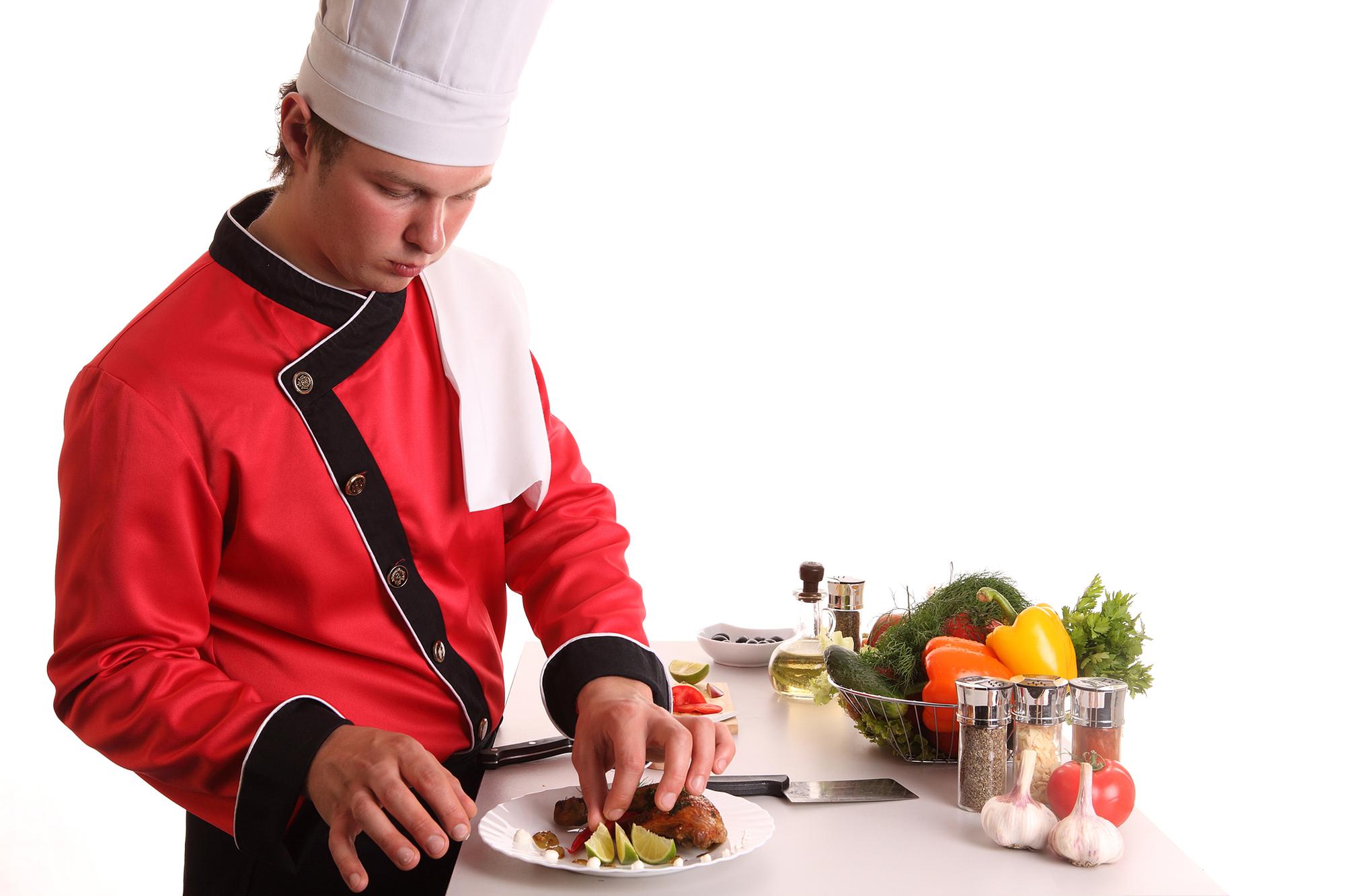 chef arranging quick meal on a plate